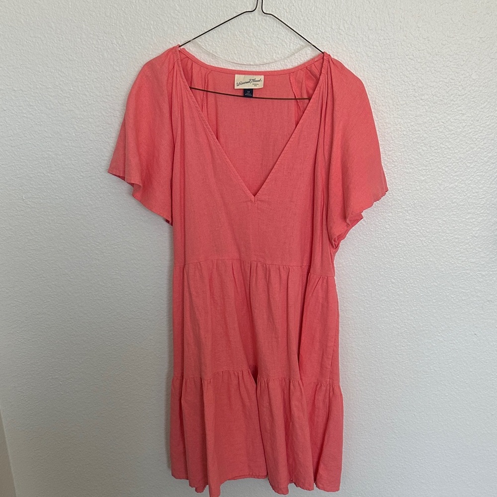 Universal Thread Coral Scoop Neck Knit Top